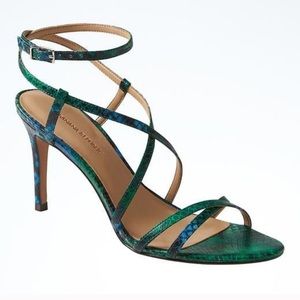 Banana Republic strapping snakeskin heels size 7.5